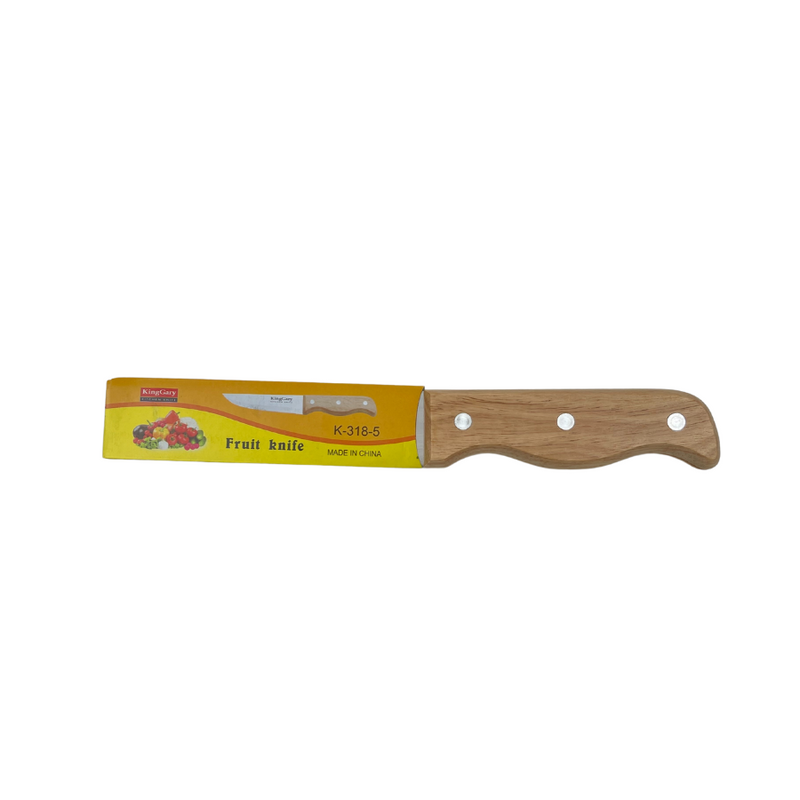 KingGary Wide Fruit Knife With Wooden Handle - Size 5 - K-318-5