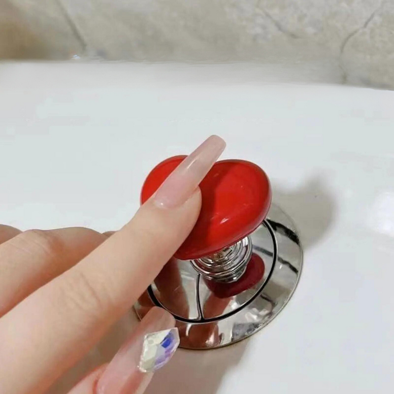Creative Heart-shaped Toilet Tank Auxiliary Button