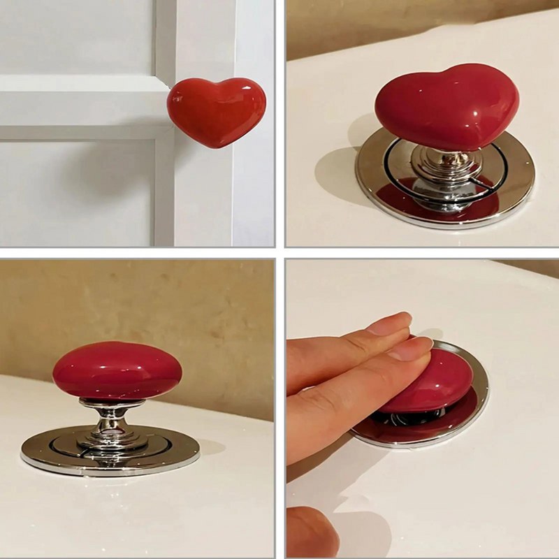 Creative Heart-shaped Toilet Tank Auxiliary Button