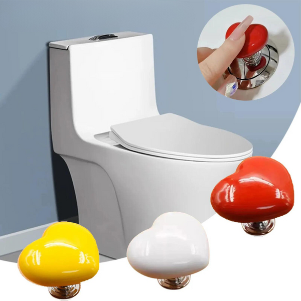 Creative Heart-shaped Toilet Tank Auxiliary Button