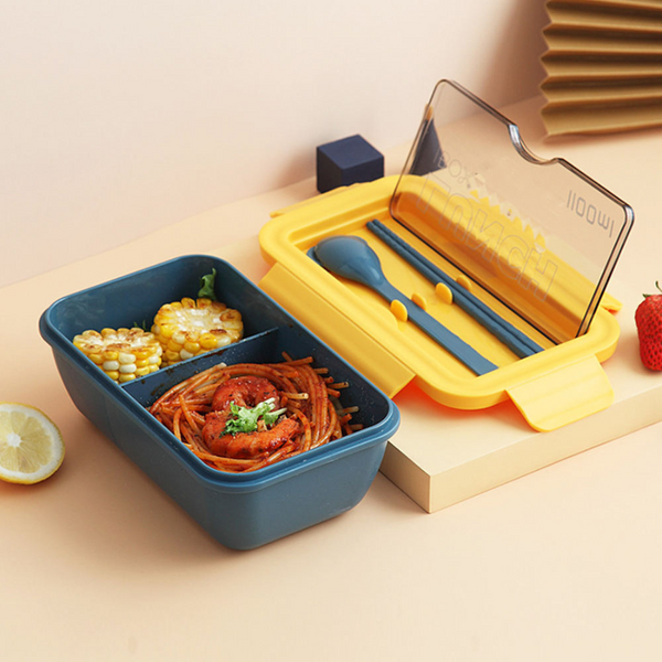 Lunch Box With Dinner Spoon and Fork - 1100 ml