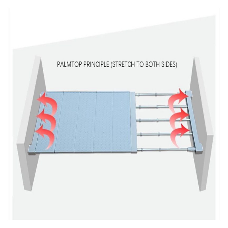 Adjustable Closet Shelf Organizer – Expandable Storage Rack for Wardrobe, Kitchen & Bathroom