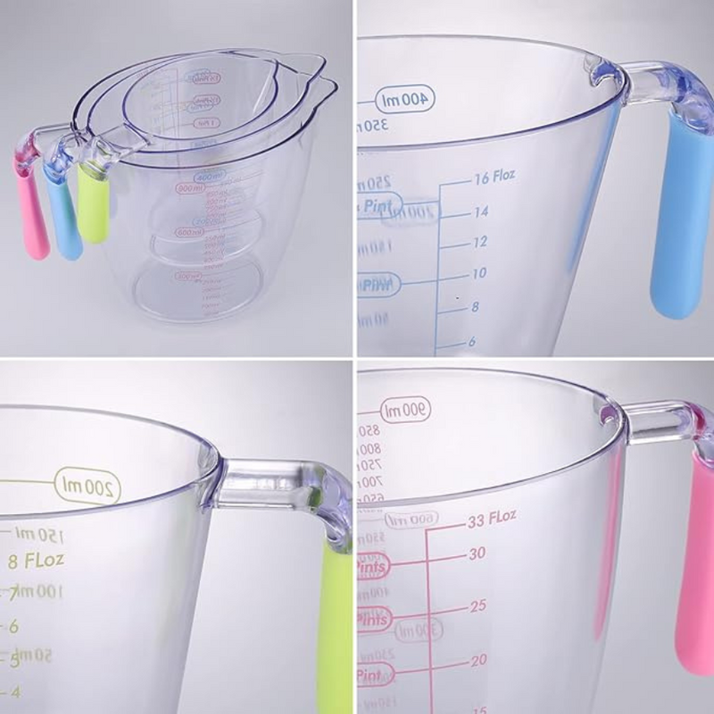 Mixing Ingredients in Measuring Cup with Handle