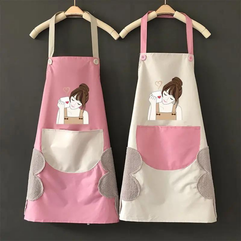 Female Kitchen Apron With Towels