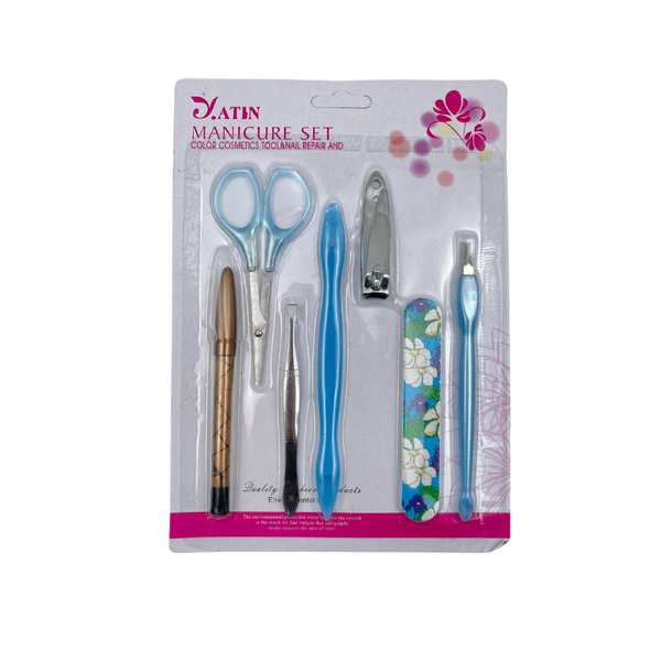 Y.Atin Set Of 7 Pieces Manicure Pedicure Tools & Nail Care