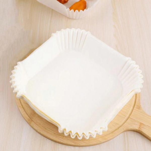 Air Fryer White Disposable Paper - Square - 50PCS - 16 cm