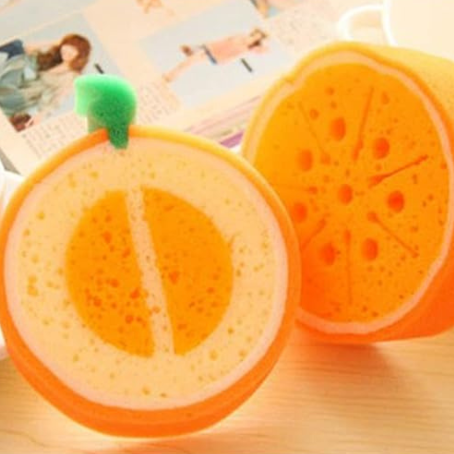 Set of 2 Pieces - Cute Fruit Shaped Bath Sponges