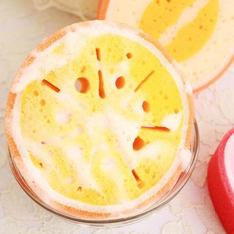Set of 2 Pieces - Cute Fruit Shaped Bath Sponges