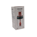 برطمان توابل من الزجاج مع معلقة صغيرة - 250 مل - لون اسود