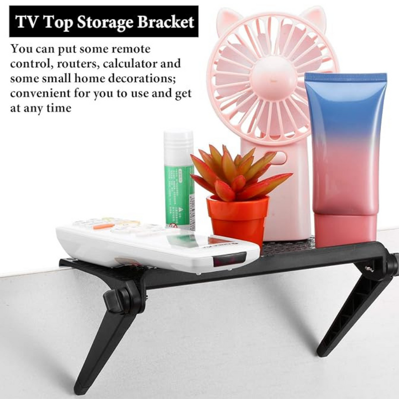 Adjustable TV Top Shelf - Black