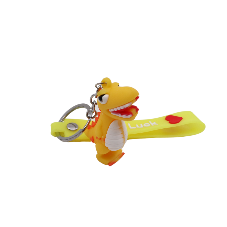 Cute dinosaur keychain with motivational message