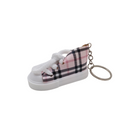 Cute plaid sneaker keychain perfect for gifts
