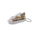 Stylish plaid sneaker keychain for trendy accessories