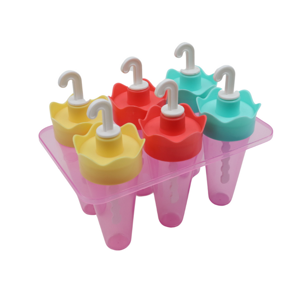 Plastic Ice Cream Mold, Set Of 6 - Multi Color