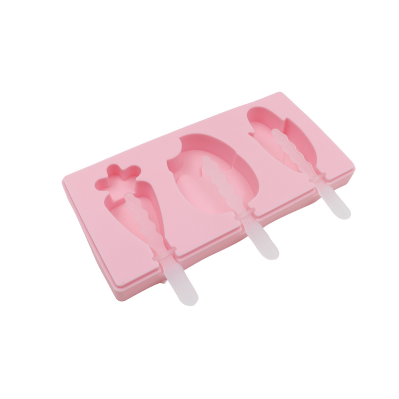 3 Pack Silicone Popsicle Ice Cream Molds Shape - Multi Shapes