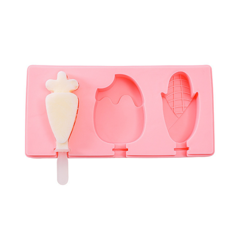 3 Pack Silicone Popsicle Ice Cream Molds Shape - Multi Shapes