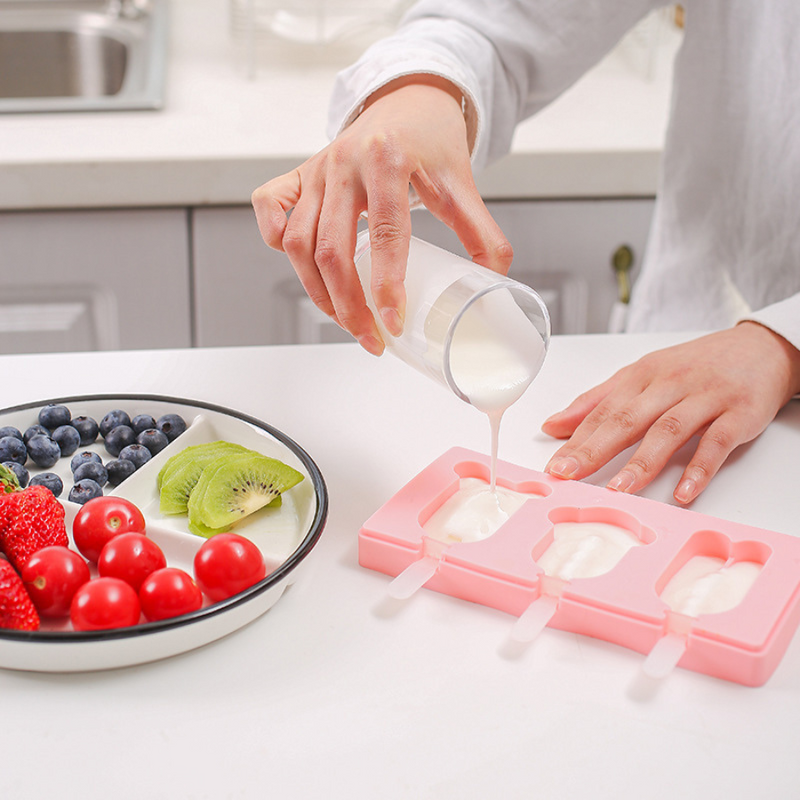 3 Pack Silicone Popsicle Ice Cream Molds Shape - Multi Shapes