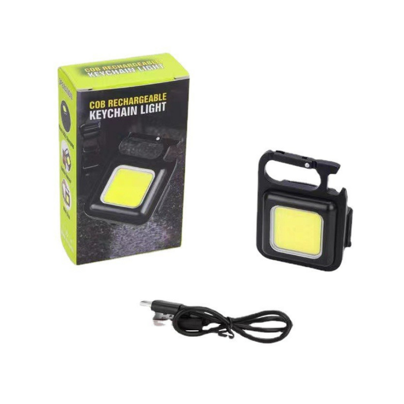 Mini Led Torch Flashlight Lumens Cob Rechargeable Keychain