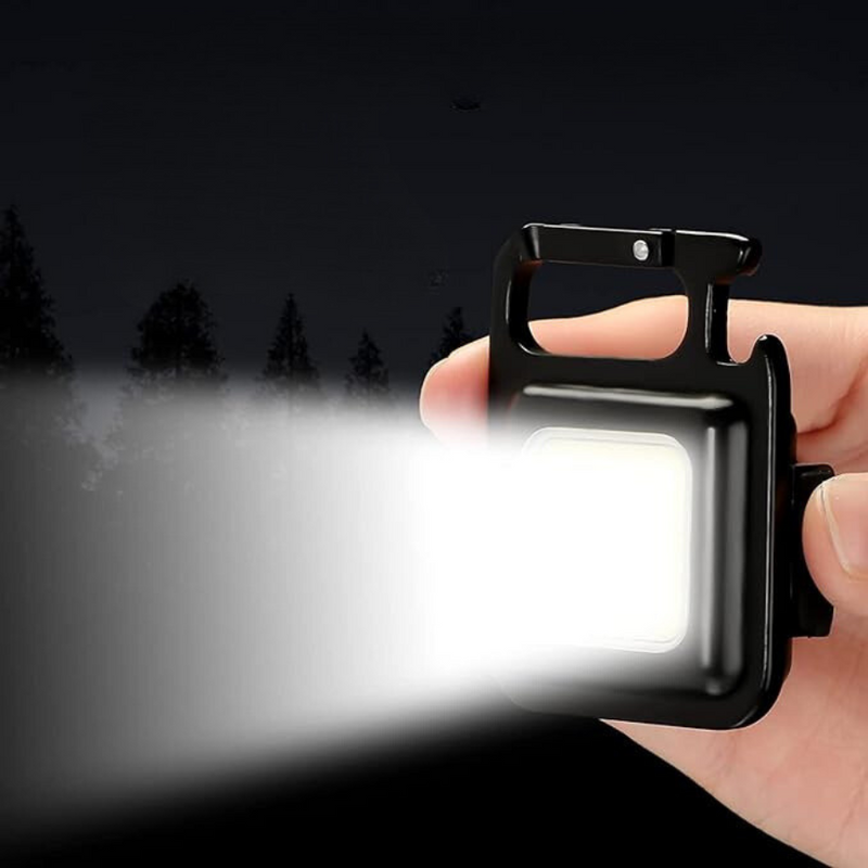 Mini Led Torch Flashlight Lumens Cob Rechargeable Keychain