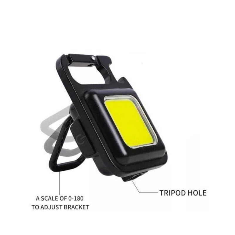 Mini Led Torch Flashlight Lumens Cob Rechargeable Keychain