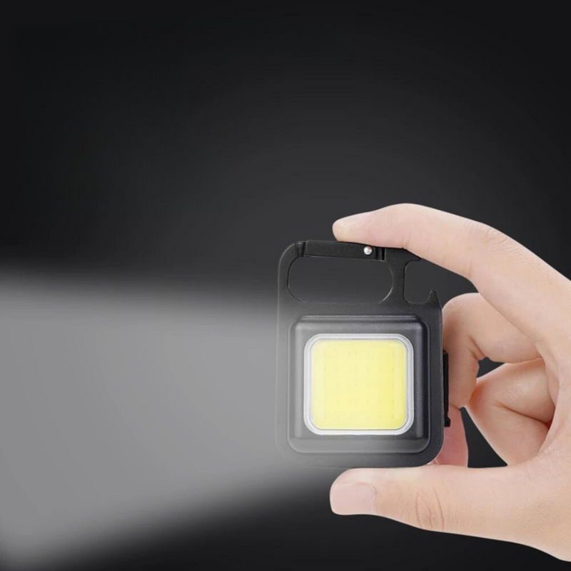 Mini Led Torch Flashlight Lumens Cob Rechargeable Keychain