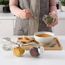 طقم توابل زجاجي من 4 قطع -  300 مل