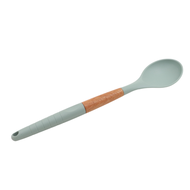 Silicone Serving Spoon With Wooden Handle