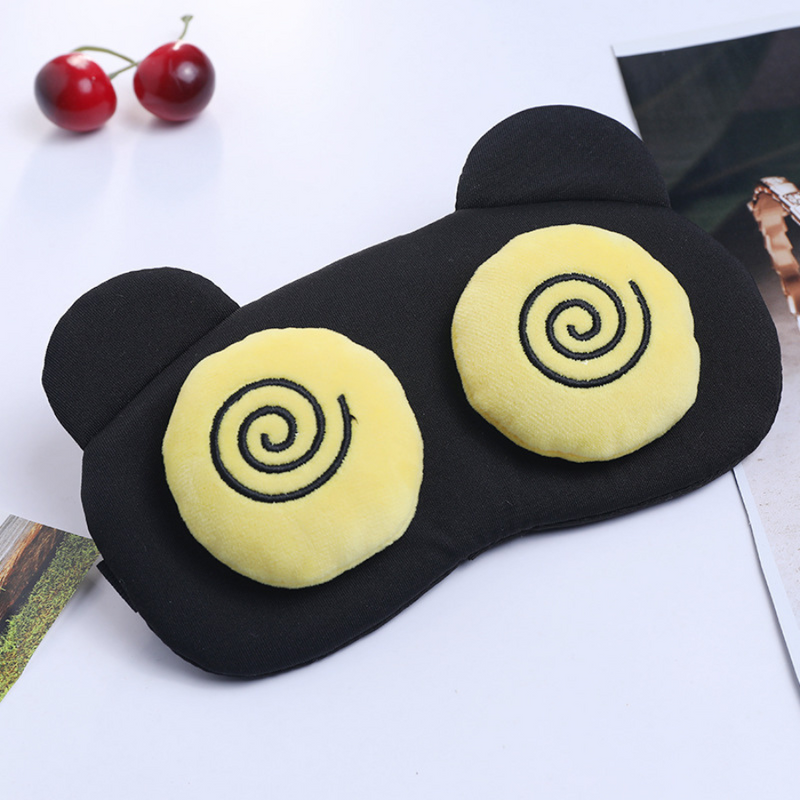 Soft Cute Cartoon Black Sleep Eye Mask