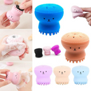 Pink bear-shaped face scrubber for effective skincare