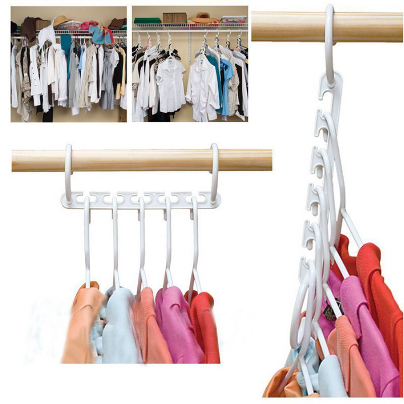 8 Pieces - Plastic White Wonder Hangers