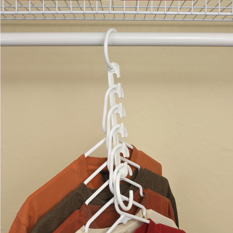 8 Pieces - Plastic White Wonder Hangers