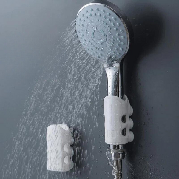 1 Piece - White Silicone Shower Holder, Secure & Convenient Bathroom Accessory