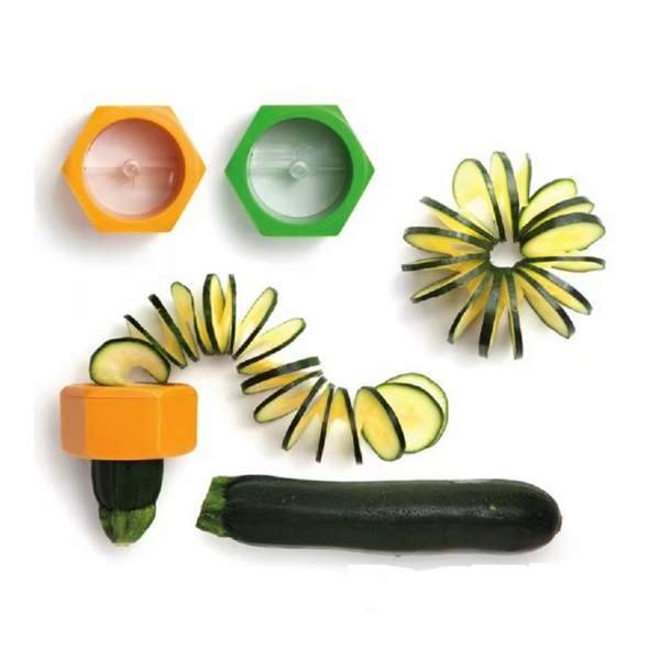قطاعة خضروات بلاستيكية قطاعة حلزونية, أداة مطبخ فعالة - متعددة الألوان