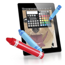 قلم مخصص للاستخدام على شاشة الموبيل و التابلت - على شكل قلم الوان شمعية