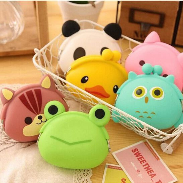 Mini Animal Silicone Coin Purse - Cute Key Bag for Women - Selected Shapes