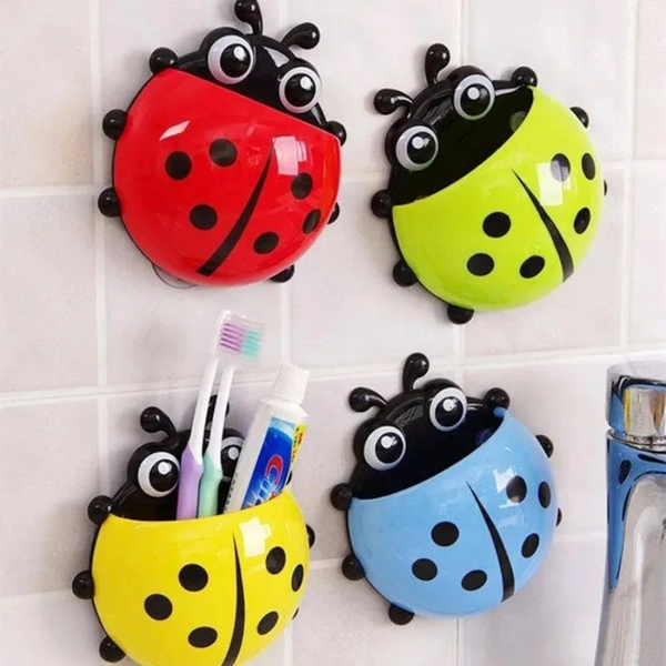 1 Piece - Ladybug Toothbrush Holder - Adorable Bathroom Accessory - Selected Color