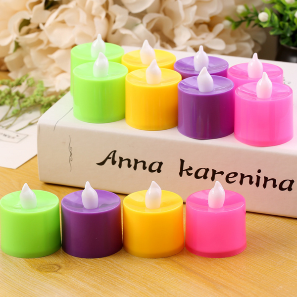 1 Piece - Small LED Candles for Festive Decor: Smokeless - Fixed Lighting - Selective Colors