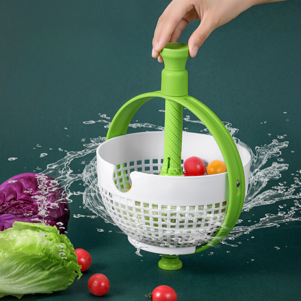 Foldable Rotating Strainer - Efficient Fruit & Vegetable Dryer, Salad Spinner