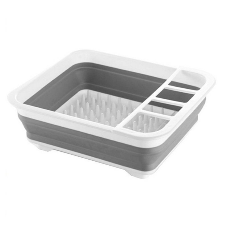 Foldable Dish Rack & Drainer - Space-Saving Kitchen Organizer with Drainage System