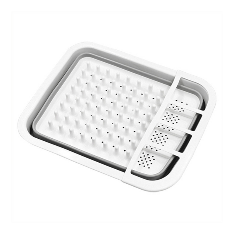 Foldable Dish Rack & Drainer - Space-Saving Kitchen Organizer with Drainage System