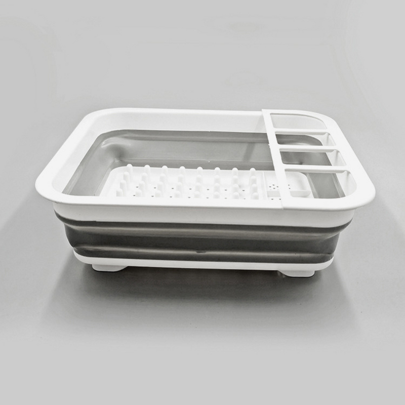 Foldable Dish Rack & Drainer - Space-Saving Kitchen Organizer with Drainage System