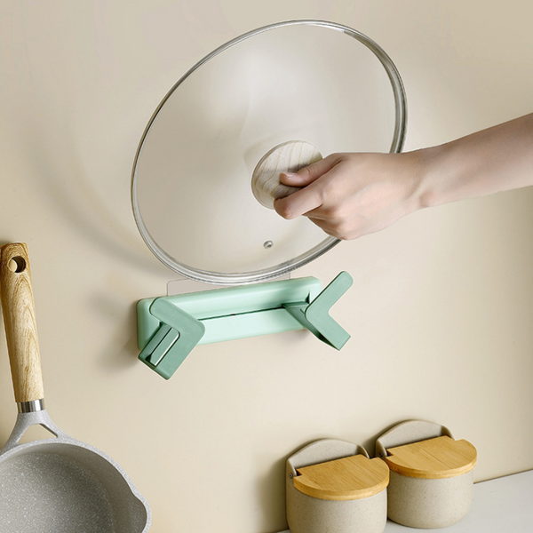 Wall-Mounted Pot Lid Holder - Space-Saving, Durable, and Easy to Install