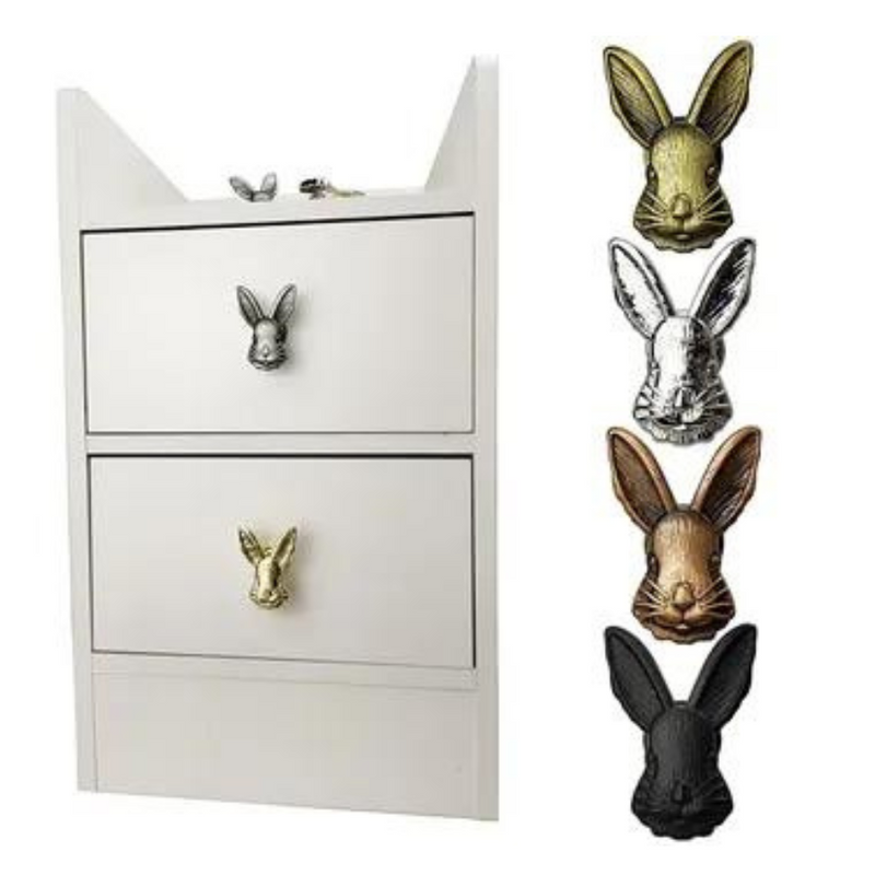 Vintage Bunny Cabinet Knob - Decorative, Durable, and Easy to Install