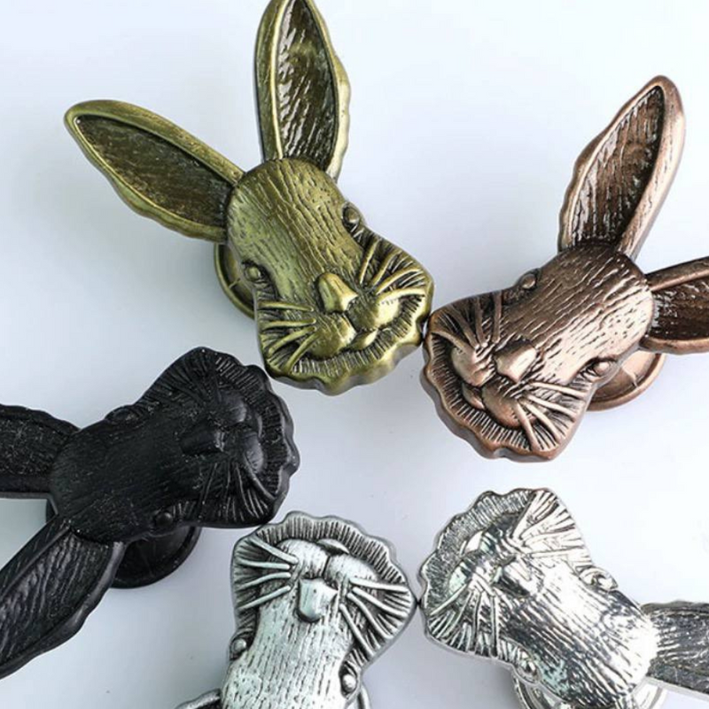 Vintage Bunny Cabinet Knob - Decorative, Durable, and Easy to Install