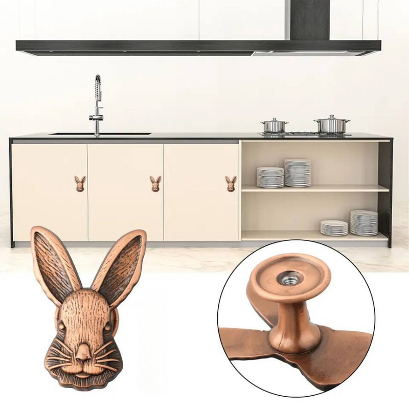 Vintage Bunny Cabinet Knob - Decorative, Durable, and Easy to Install
