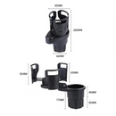 حامل أكواب السيارة المزدوج القابل للتعديل - منظم مشروبات متعدد الوظائف