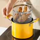 حلة تحمير من الفولاذ المقاوم للصدأ بسعة 3 لتر بمقابض وغطاء - تصميم كرتوني

