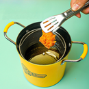 حلة تحمير من الفولاذ المقاوم للصدأ بسعة 3 لتر بمقابض وغطاء - تصميم كرتوني

