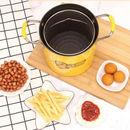 حلة تحمير من الفولاذ المقاوم للصدأ بسعة 3 لتر بمقابض وغطاء - تصميم كرتوني

