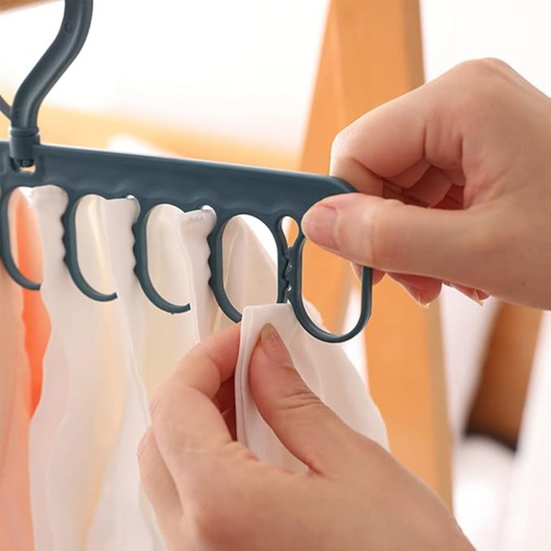 Durable Multi-Hook Socks Hanger - Space-Saving Design, Pack of 2, Easy Organization